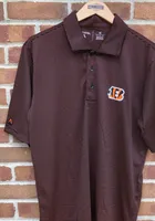 Antigua Cincinnati Bengals Mens Black Quest Short Sleeve Polo