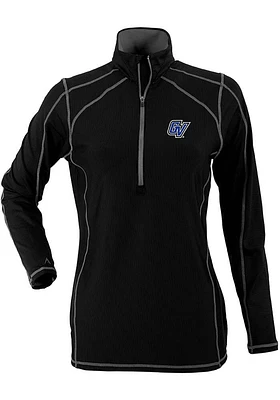 Antigua Grand Valley State Lakers Womens Black Tempo Qtr Zip Pullover