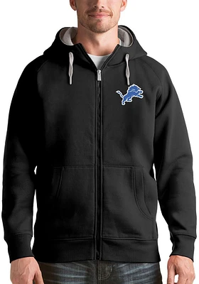 Antigua Detroit Lions Mens Black Victory Logo Long Sleeve Full Zip Jacket
