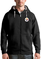 Antigua Pittsburgh Steelers Mens Black Victory Long Sleeve Full Zip Jacket