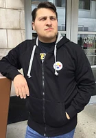 Antigua Pittsburgh Steelers Mens Black Victory Long Sleeve Full Zip Jacket