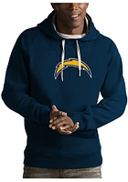 Antigua Los Angeles Chargers Mens Navy Blue Victory Long Sleeve Hoodie