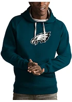 Antigua Philadelphia Eagles Mens Teal Full Front Victory Long Sleeve Hoodie