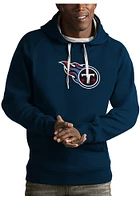 Antigua Tennessee Titans Mens Navy Blue Full Front Victory Long Sleeve Hoodie