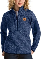 Antigua Auburn Tigers Womens Navy Blue Fortune Qtr Zip
