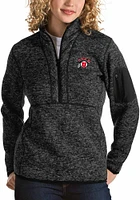 Antigua Utah Utes Womens Black Fortune Qtr Zip