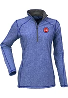 Antigua Detroit Pistons Womens Blue Tempo Qtr Zip Pullover