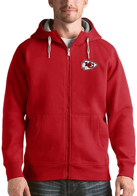 Antigua Kansas City Chiefs Mens Red Victory Logo Long Sleeve Full Zip Jacket