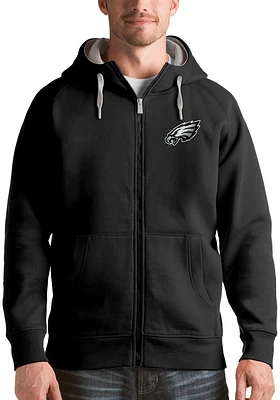 Antigua Philadelphia Eagles Mens Black Victory Logo Long Sleeve Full Zip Jacket