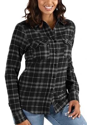 Antigua Philadelphia Flyers Womens Stance Long Sleeve Black Dress Shirt