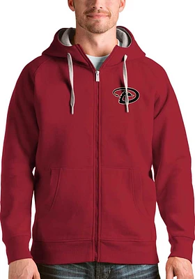 Antigua Arizona Diamondbacks Mens Red Victory Long Sleeve Full Zip Jacket