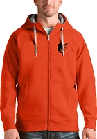 Antigua Baltimore Orioles Mens Orange Victory Long Sleeve Full Zip Jacket