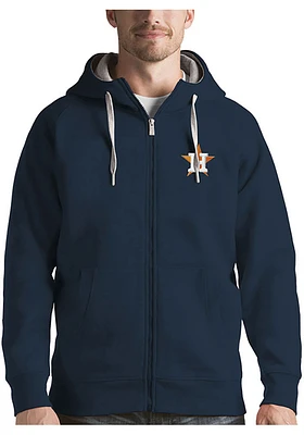 Antigua Houston Astros Mens Navy Blue Victory Long Sleeve Full Zip Jacket