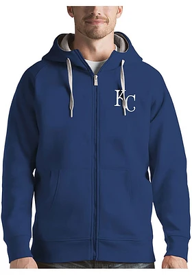 Antigua Kansas City Royals Mens Blue Victory Long Sleeve Full Zip Jacket