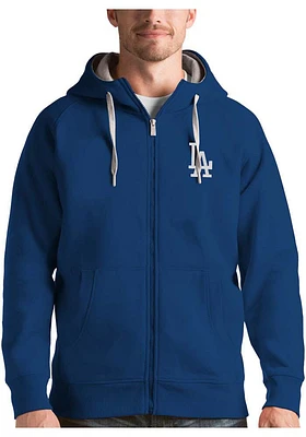 Antigua Los Angeles Dodgers Mens Blue Victory Long Sleeve Full Zip Jacket
