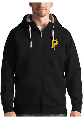 Antigua Pittsburgh Pirates Mens Black Victory Long Sleeve Full Zip Jacket