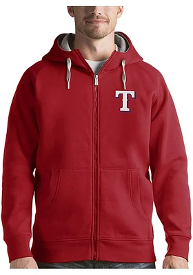 Antigua Texas Rangers Mens Red Victory Long Sleeve Full Zip Jacket