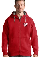 Antigua Washington Nationals Mens Red Victory Long Sleeve Full Zip Jacket