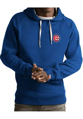 Antigua Chicago Cubs Mens Blue Victory Long Sleeve Hoodie
