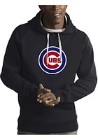 Antigua Chicago Cubs Mens Charcoal Full Front Victory Long Sleeve Hoodie