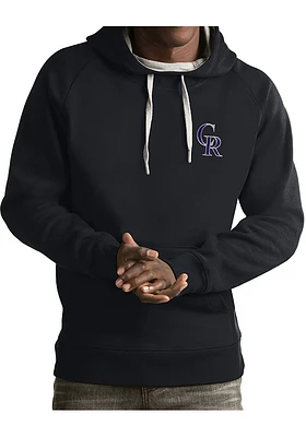 Antigua Colorado Rockies Mens Charcoal Victory Long Sleeve Hoodie