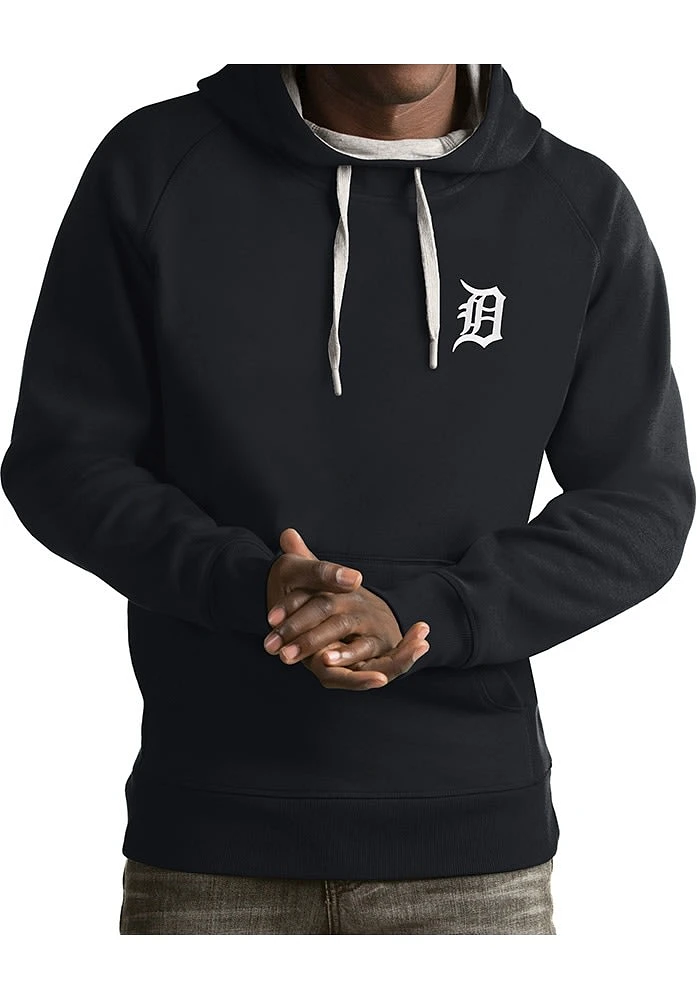 Antigua Detroit Tigers Mens Charcoal Victory Long Sleeve Hoodie