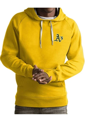 Antigua Oakland Athletics Mens Gold Victory Long Sleeve Hoodie