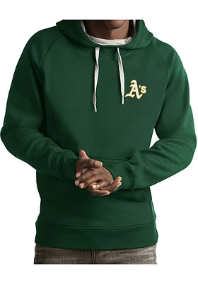 Antigua Oakland Athletics Mens Green Victory Long Sleeve Hoodie