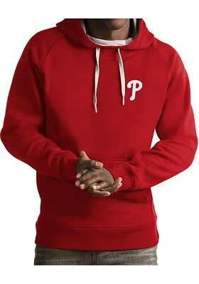 Antigua Philadelphia Phillies Mens Red Victory Long Sleeve Hoodie