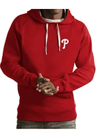 Antigua Philadelphia Phillies Mens Red Victory Long Sleeve Hoodie