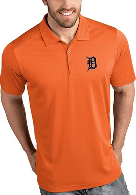 Antigua Detroit Tigers Mens Tribute Short Sleeve Polo