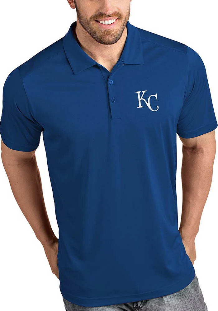 Antigua Kansas City Royals Mens Tribute Short Sleeve Polo