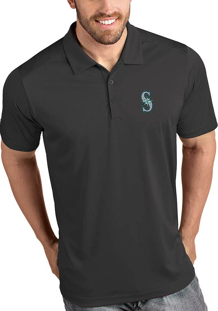 Antigua Seattle Mariners Mens Tribute Short Sleeve Polo