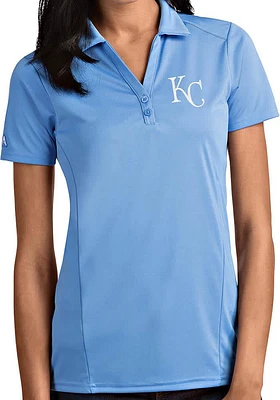 Antigua Kansas City Royals Womens Tribute Short Sleeve Polo Shirt