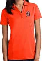 Antigua Detroit Tigers Womens Tribute Short Sleeve Polo Shirt