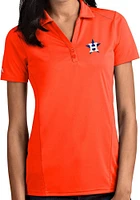 Antigua Houston Astros Womens Tribute Short Sleeve Polo Shirt