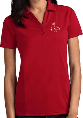 Antigua Boston Red Sox Womens Tribute Short Sleeve Polo Shirt