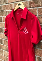 Antigua Boston Red Sox Womens Tribute Short Sleeve Polo Shirt