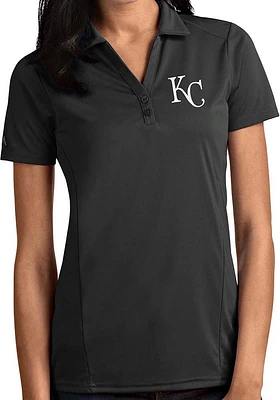 Antigua Kansas City Royals Womens Tribute Short Sleeve Polo Shirt