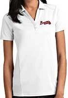 Antigua Atlanta Braves Womens Tribute Short Sleeve Polo Shirt