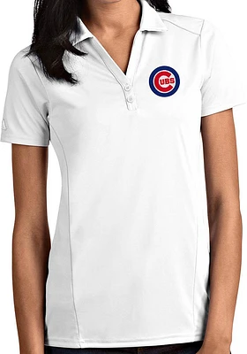 Antigua Chicago Cubs Womens Tribute Short Sleeve Polo Shirt