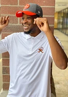 Brownie  Antigua Cleveland Browns Mens White Tribute Short Sleeve Polo