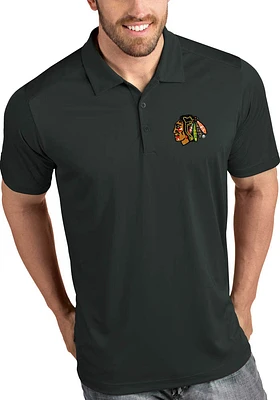 Antigua Chicago Blackhawks Mens Tribute Short Sleeve Polo