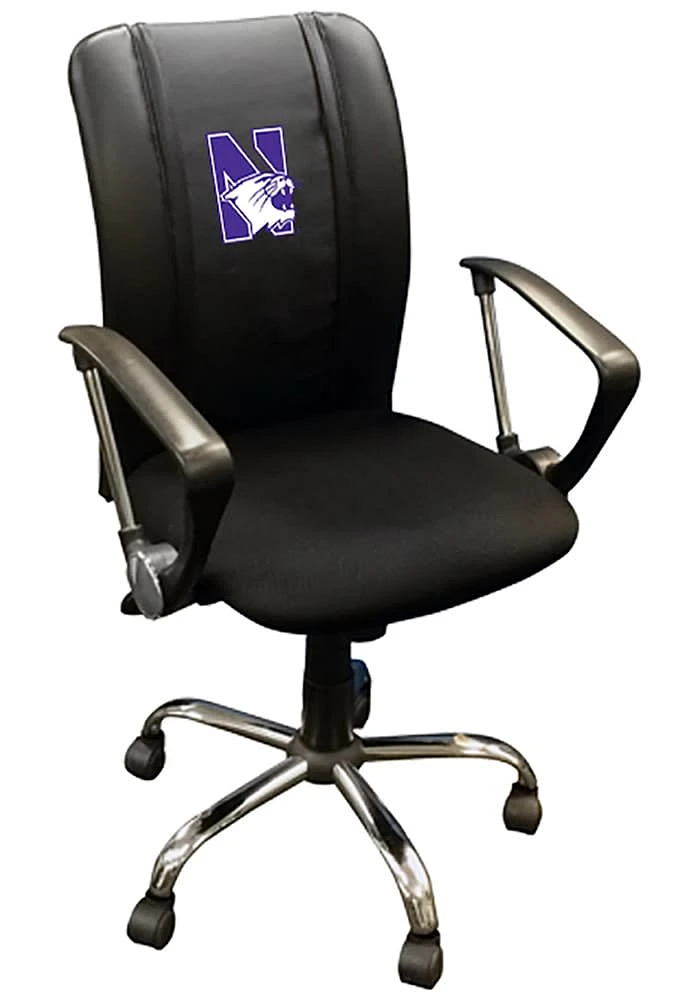 Northwestern Wildcats Curve Desk Chair - Black
