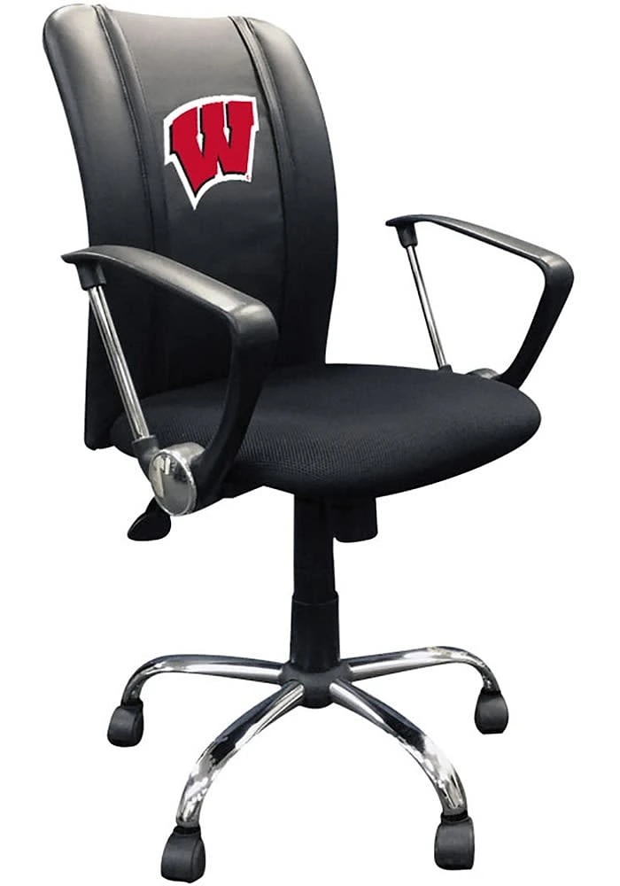Wisconsin Badgers Curve Desk Chair - Black