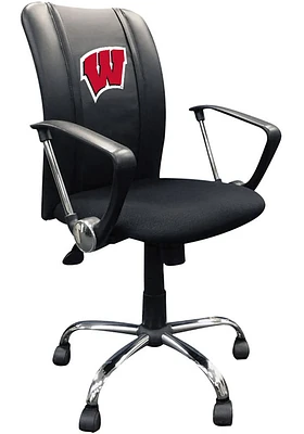 Wisconsin Badgers Curve Desk Chair - Black