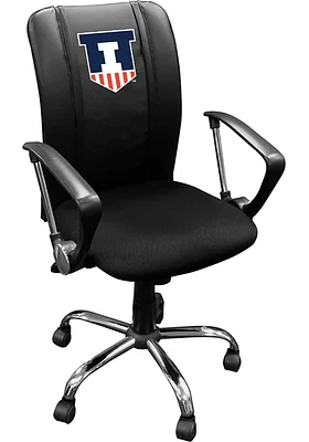 Illinois Fighting Illini Curve Desk Chair - Black