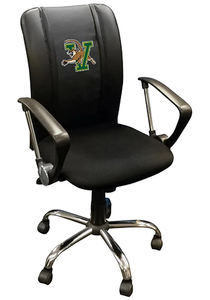 Vermont Catamounts Curve Desk Chair - Black