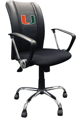 Miami Hurricanes Curve Desk Chair - Black