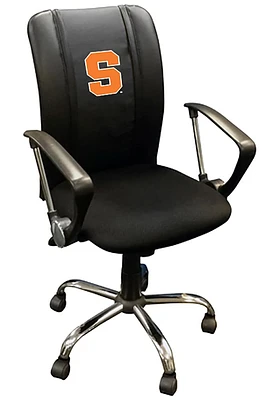 Syracuse Orange Curve Desk Chair - Black